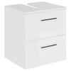 WASCHBECKENUNTERSCHRANK 45/49,8/38,3 cm  - Chromfarben/Weiß Hochglanz, KONVENTIONELL, Holzwerkstoff/Metall (45/49,8/38,3cm) - Sadena