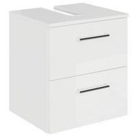 WASCHBECKENUNTERSCHRANK 45/49,8/38,3 cm  - Chromfarben/Weiß Hochglanz, KONVENTIONELL, Holzwerkstoff/Metall (45/49,8/38,3cm) - Sadena