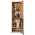 HÄNGEVITRINE in Eichefarben   - Eichefarben/Anthrazit, Natur, Glas/Holz (38/127/35cm) - Valnatura