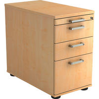 ANSTELLCONTAINER 42,8/72-76/80 cm  - Chromfarben/Ahornfarben, KONVENTIONELL, Holzwerkstoff/Kunststoff (42,8/72-76/80cm) - Venda