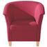 SESSEL Webstoff Rot - Rot/Buchefarben, KONVENTIONELL, Holz/Textil (80/79/76cm) - NOVEL