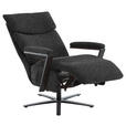 RELAXSESSEL in Textil Anthrazit  - Anthrazit/Schwarz, Design, Textil/Metall (68/117/85cm) - Cantus