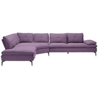 ECKSOFA in Flachgewebe Lila  271/344 cm  - Lila/Schwarz, Design, Textil/Metall (271/344cm) - Chilliano