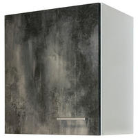 KÜCHENOBERSCHRANK 50/54,8/32 cm  in Weiß, Graubraun  - Graubraun/Alufarben, KONVENTIONELL, Holzwerkstoff/Kunststoff (50/54,8/32cm) - FlexWell