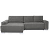 ECKSOFA inkl. Funktionen Grau Flachgewebe  - Silberfarben/Grau, Design, Holz/Textil (195/293cm) - Cantus