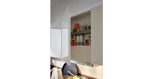 EINBAUKÜCHE   - Weiß/Grau, Design, Holzwerkstoff - Dieter Knoll