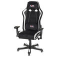 GAMINGSTUHL  in Lederlook, Mikrofaser Schwarz, Weiß  - Schwarz/Weiß, Design, Kunststoff/Textil (72/128-138/72cm) - Xora