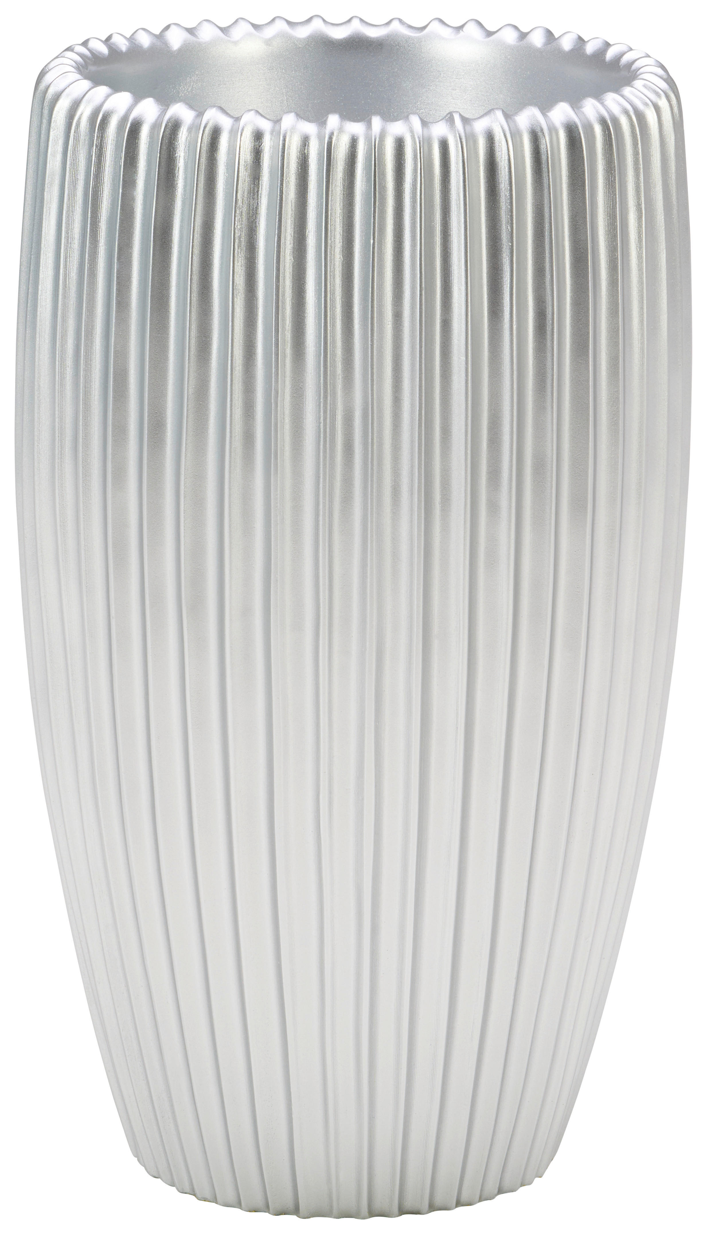 VASE 50 cm  - Silberfarben, Design, Kunststoff (30/50cm) - Ambia Home