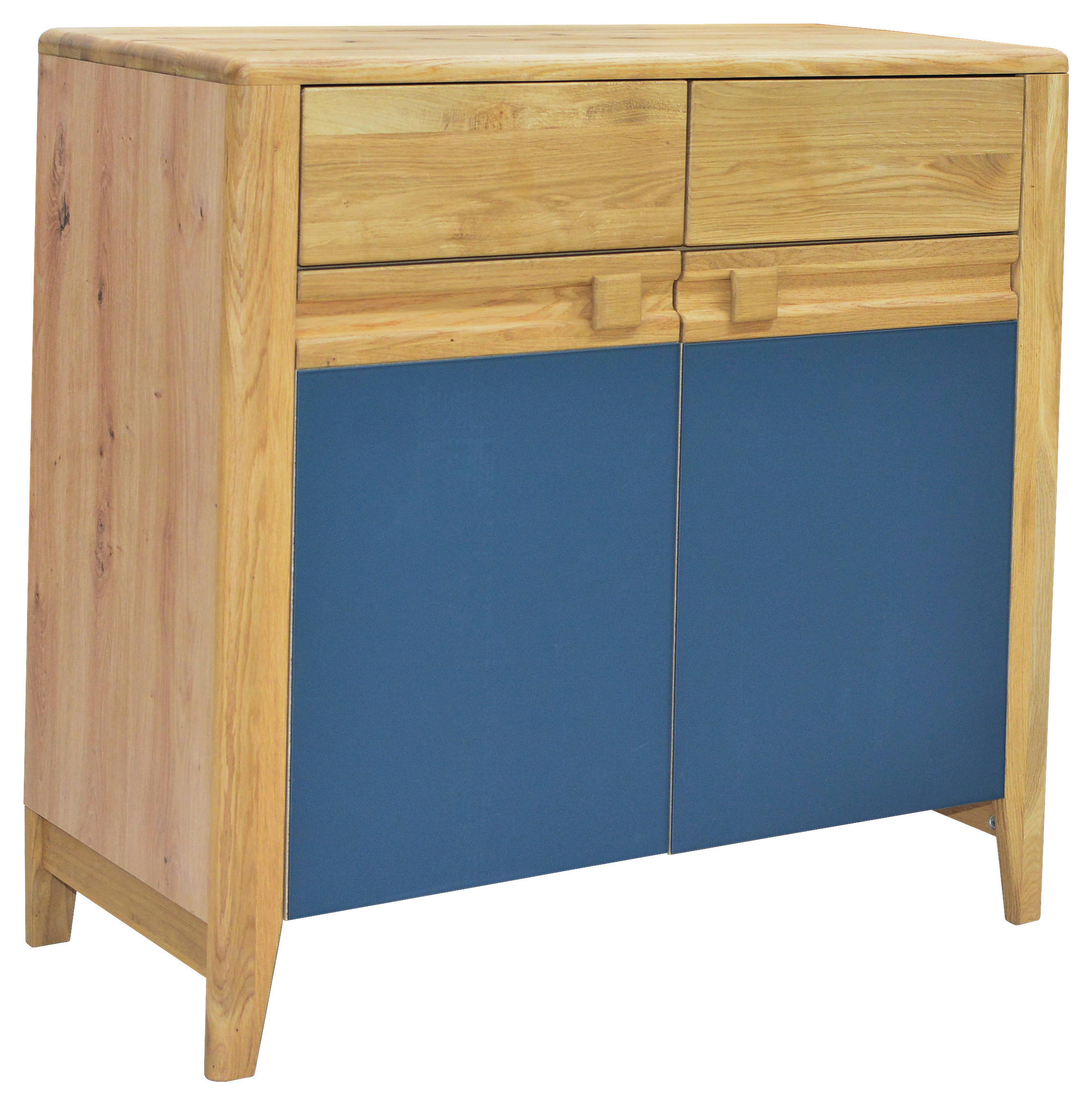 Linea Natura Kommode Eiche Artisan, Wildeiche, Anthrazit 92.6x92x42.7 cm