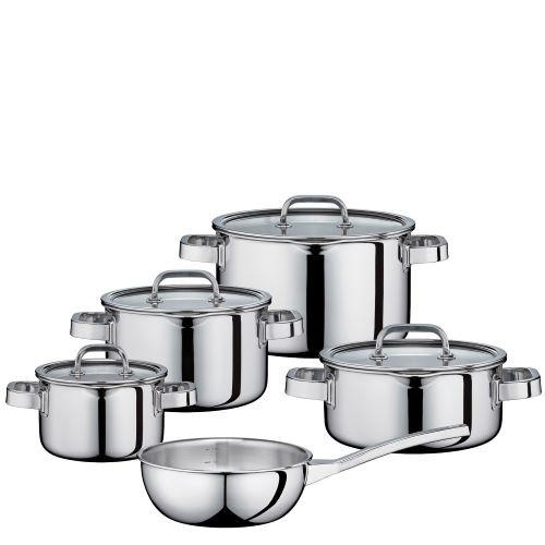 KOCHTOPFSET FINESSE2+ 5-teilig  - Transparent/Silberfarben, Basics, Glas/Kunststoff - Spring