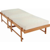 KLAPPBETT 80/190 cm,  in  - Buchefarben, Basics, Holz/Textil (80/190cm) - Livetastic