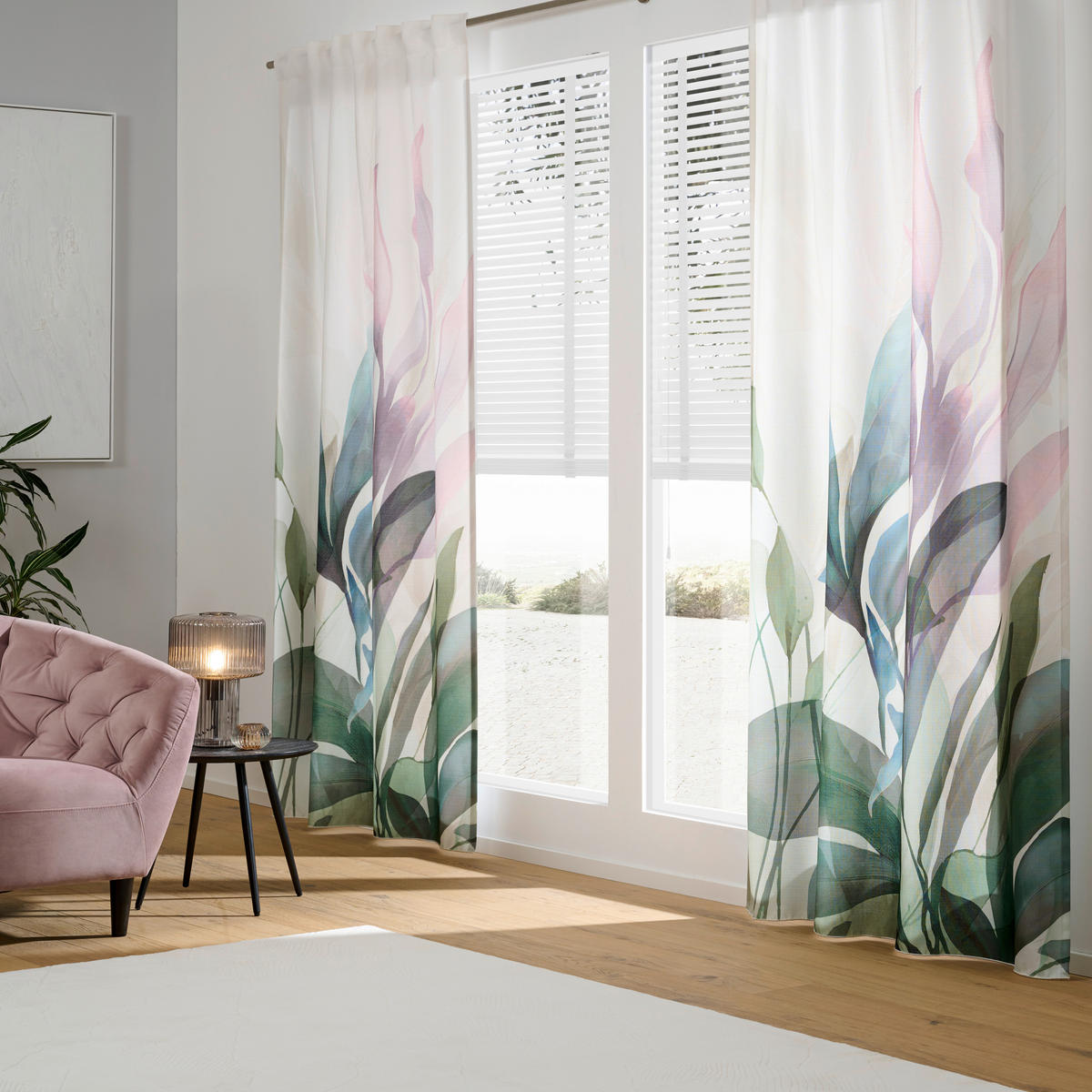 HOTOVÝ ZÁVĚS, neprůsvitné, 140/245 cm - jadeitově zelená, Design, plast (140/245cm) - Esposa