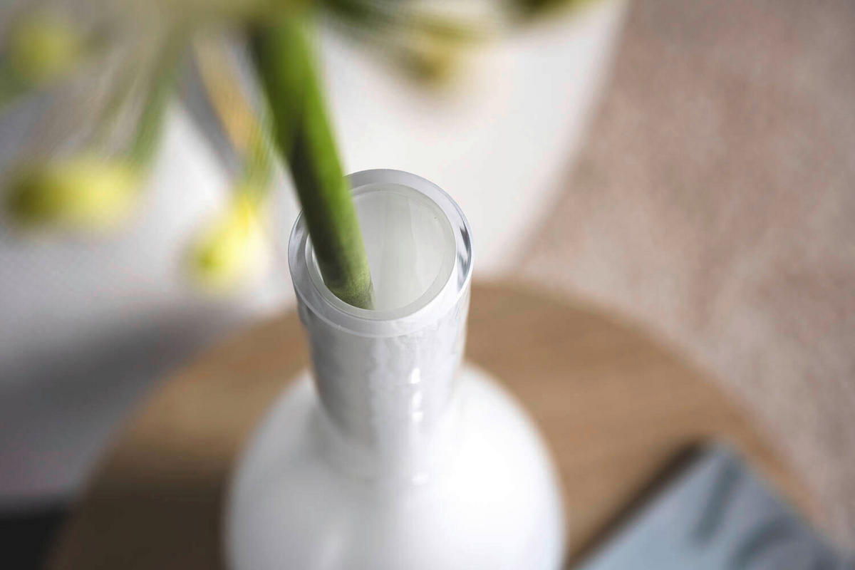 VASE  - Weiß, Basics, Glas (7/18/7cm) - Leonardo