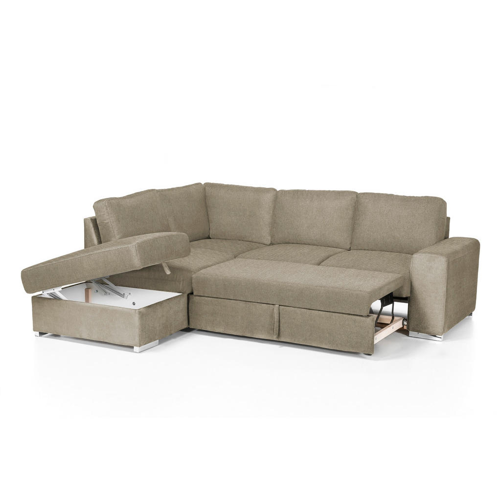 Thumbnail - Mid.you Ecksofa, Cappuccino, Textil, L-Form, 248x213 cm, Made in Europe, Schlafen auf Sitzhöhe, Wohnzimmer, Sofas & Couc...