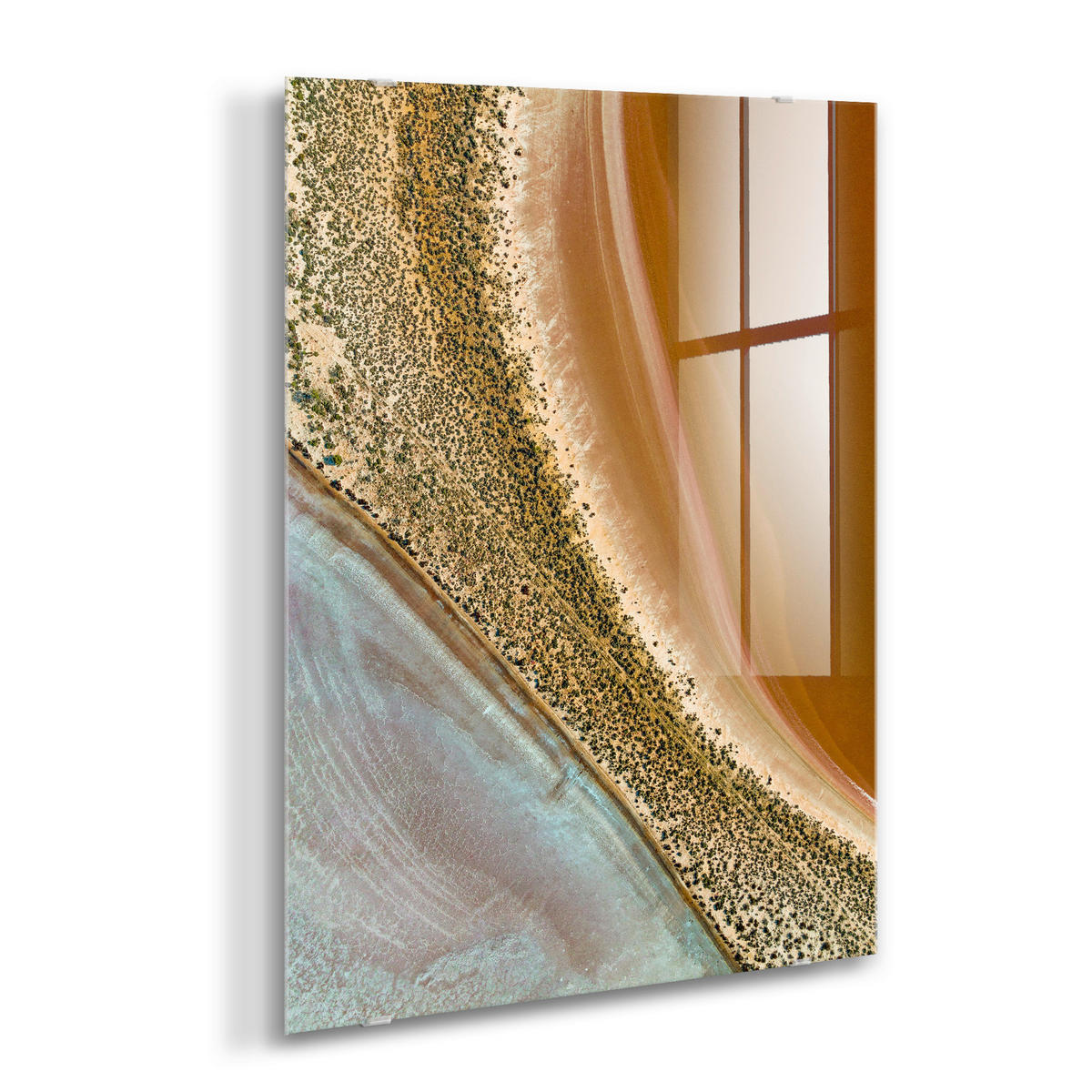 GLASBILD Landschaft & Natur, Abstraktes 120/80 cm  - Multicolor, Basics, Glas/Papier (120/80cm)