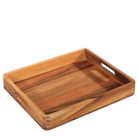 SERVIERTABLETT Holz Akazie  - Akaziefarben, Basics, Holz (44/36/6cm) - Zassenhaus