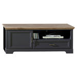 TV-ELEMENT Holzwerkstoff Eiche Artisan  - Graphitfarben/Eiche Artisan, ROMANTIK / LANDHAUS, Holzwerkstoff/Metall (143/54/51cm) - Hom`in
