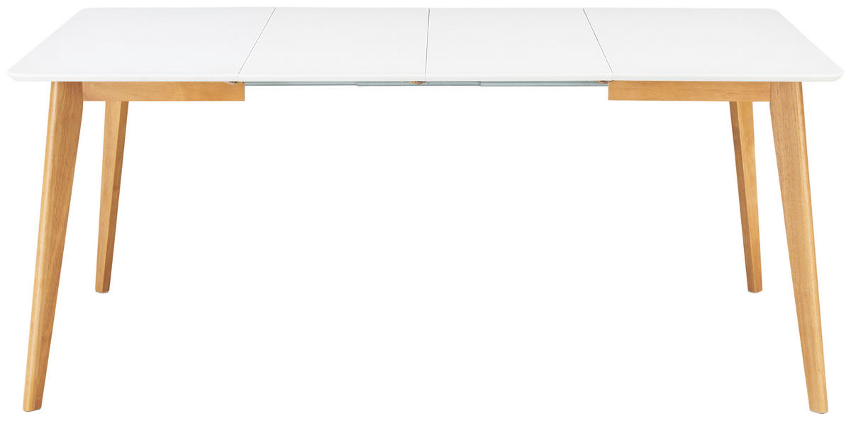 ESSTISCH in Holz  - Weiss/Eichefarben, Design, Holz (100-180/76/100cm) - Livetastic