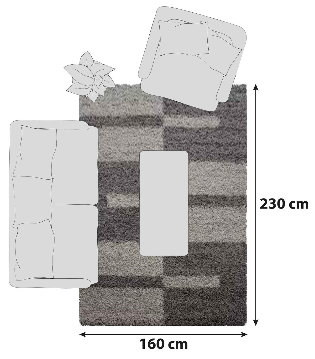 RYAMATTA 160/230 cm Gala 2505  - taupe, Design, textil (160/230cm) - Novel