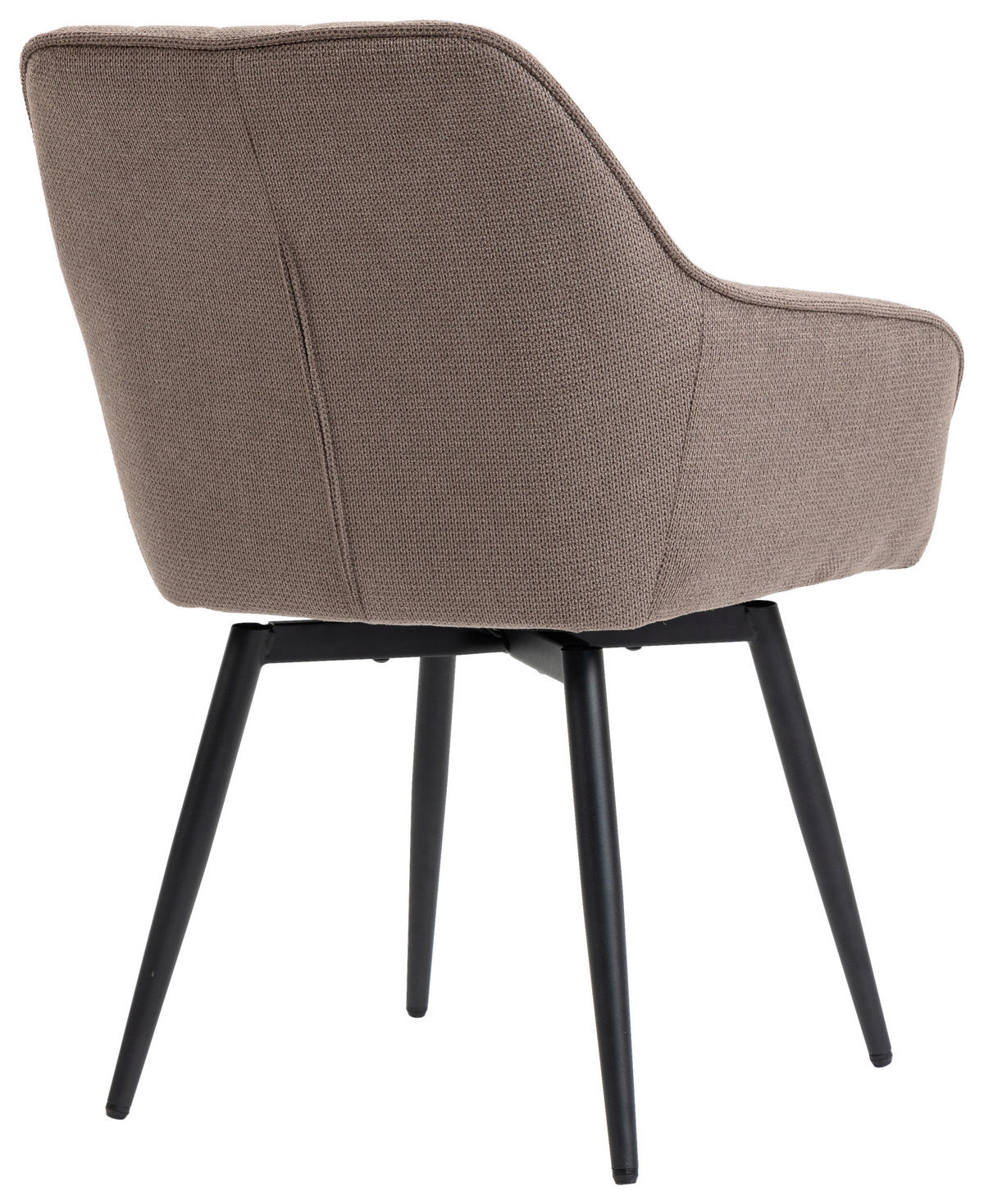 ARMLEHNSTUHL  Sitzfläche 180° drehbar   - Taupe/Schwarz, MODERN, Textil/Metall (63/83/63cm) - Livetastic