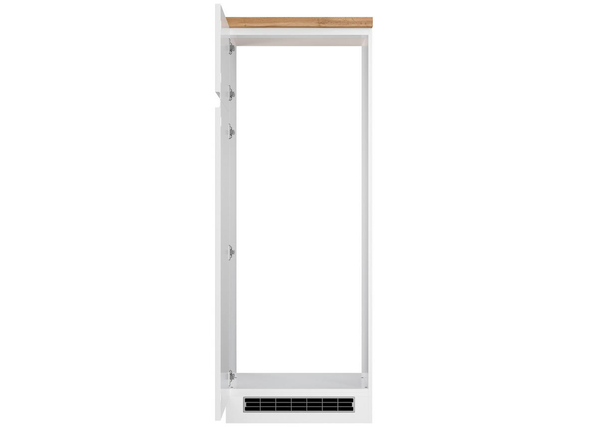 GERÄTEUMBAUSCHRANK 60/166/60 cm  in Weiß, Eiche Wotan, Weiß Hochglanz  - Weiß Hochglanz/Eiche Wotan, LIFESTYLE, Holzwerkstoff (60/166/60cm) - Held