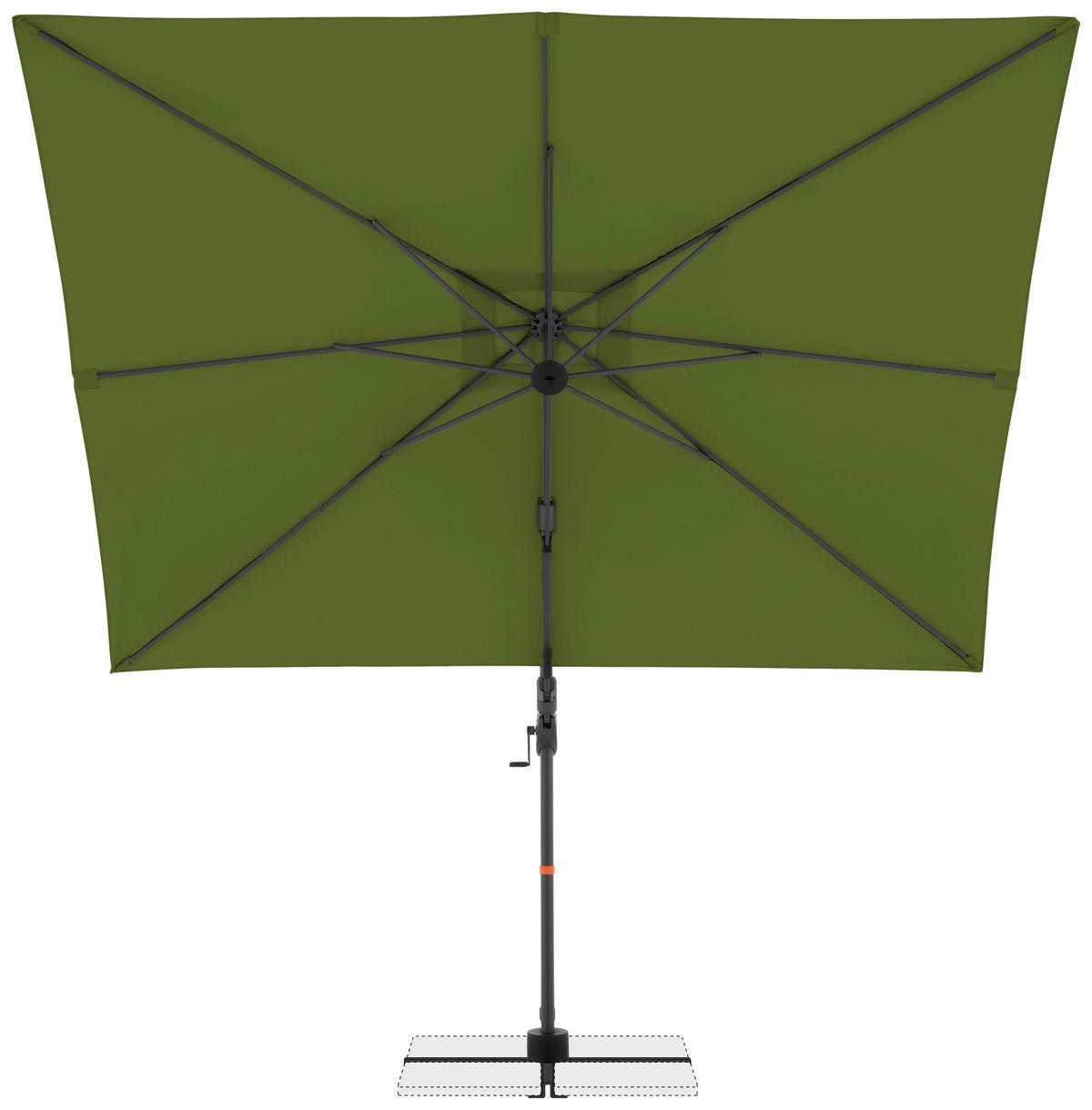 AMPELSCHIRM 300x240 cm  - Anthrazit/Grün, Basics, Textil/Metall (320/240cm) - Doppler