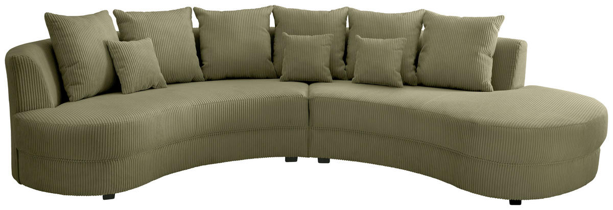 SOFFA i textil olivgrön  - olivgrön/svart, Design, textil/plast (300/160cm) - Livetastic
