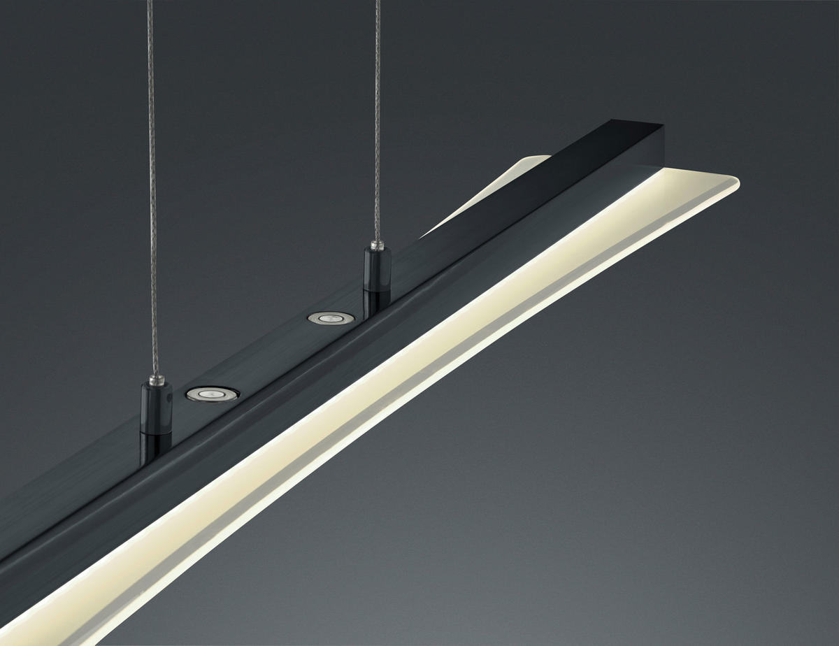 LED LUSTER   100/150/12 cm     - bela/crna, Trendi, staklo/metal (100/150/12cm)