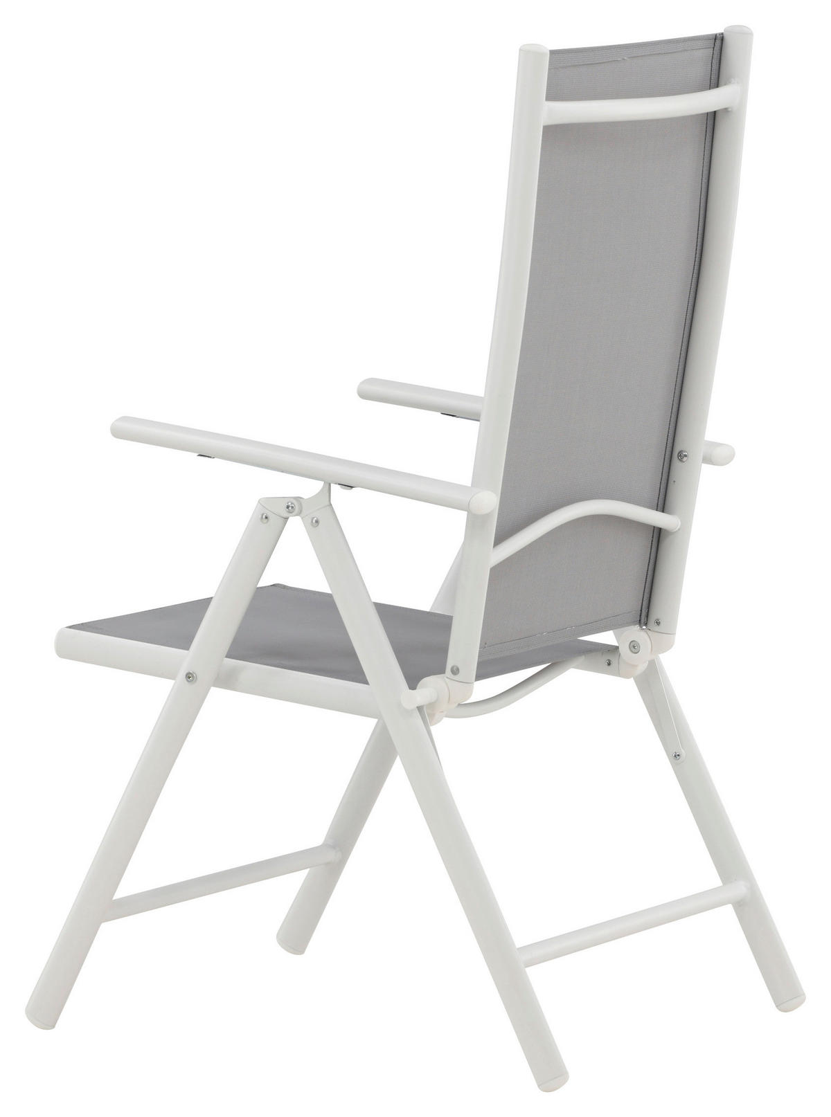 UTESTOLAR SET i metall, textil grå, vit  - vit/grå, Klassisk, metall/textil (55/108/62cm) - Gardenson