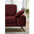 ECKSOFA in Echtleder Rot  - Rot/Schwarz, Design, Leder/Metall (193/332cm) - Dieter Knoll