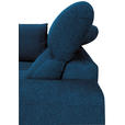 ECKSOFA Blau Chenille  - Blau/Schwarz, KONVENTIONELL, Textil/Metall (185/266cm) - Carryhome
