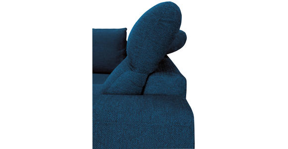 ECKSOFA Blau Chenille  - Blau/Schwarz, KONVENTIONELL, Textil/Metall (185/266cm) - Carryhome