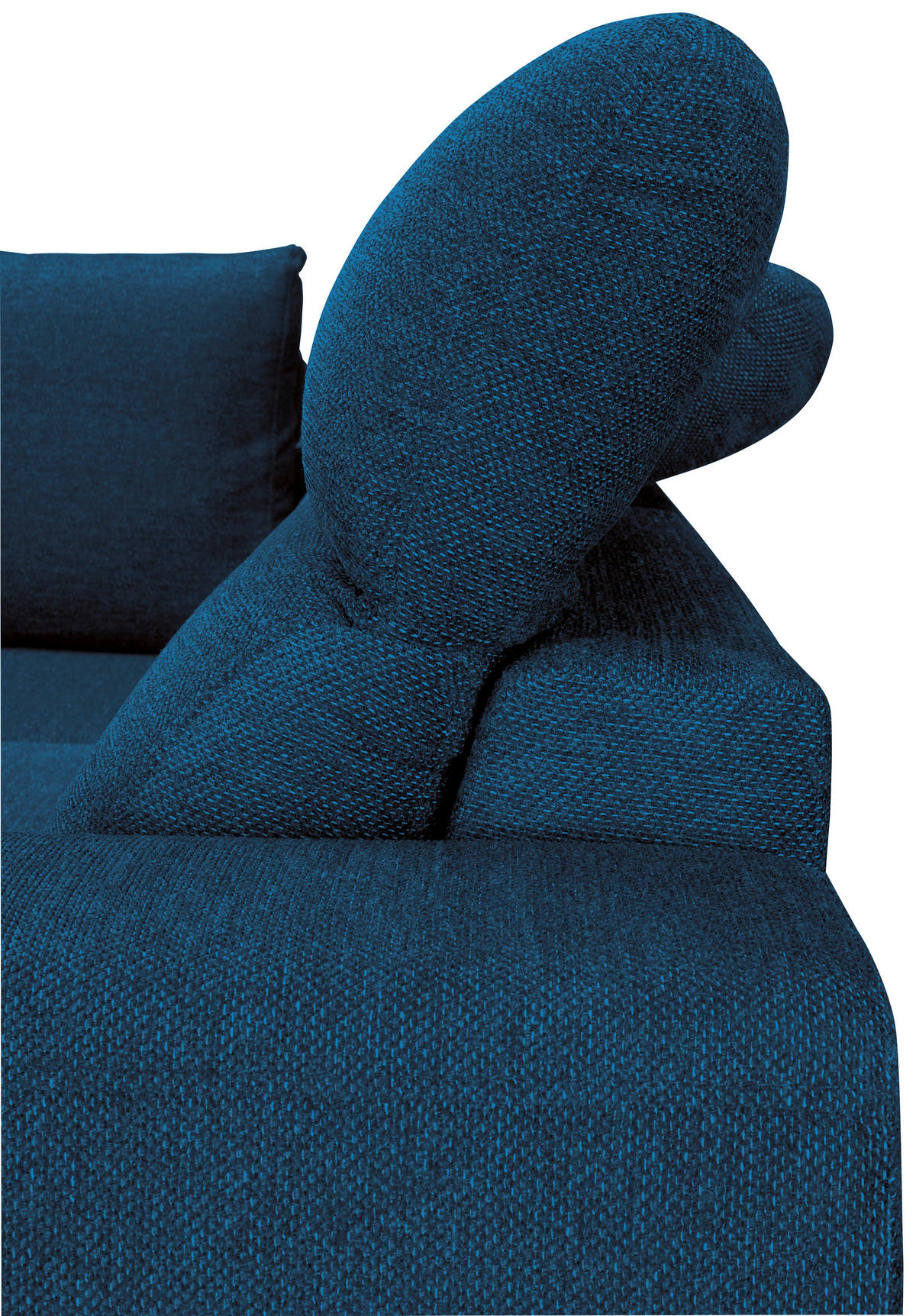 ECKSOFA Blau Chenille  - Blau/Schwarz, KONVENTIONELL, Textil/Metall (185/266cm) - Carryhome