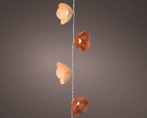 LICHTERKETTE  - Rosa/Braun, Trend, Kunststoff (140,00/0/0cm)