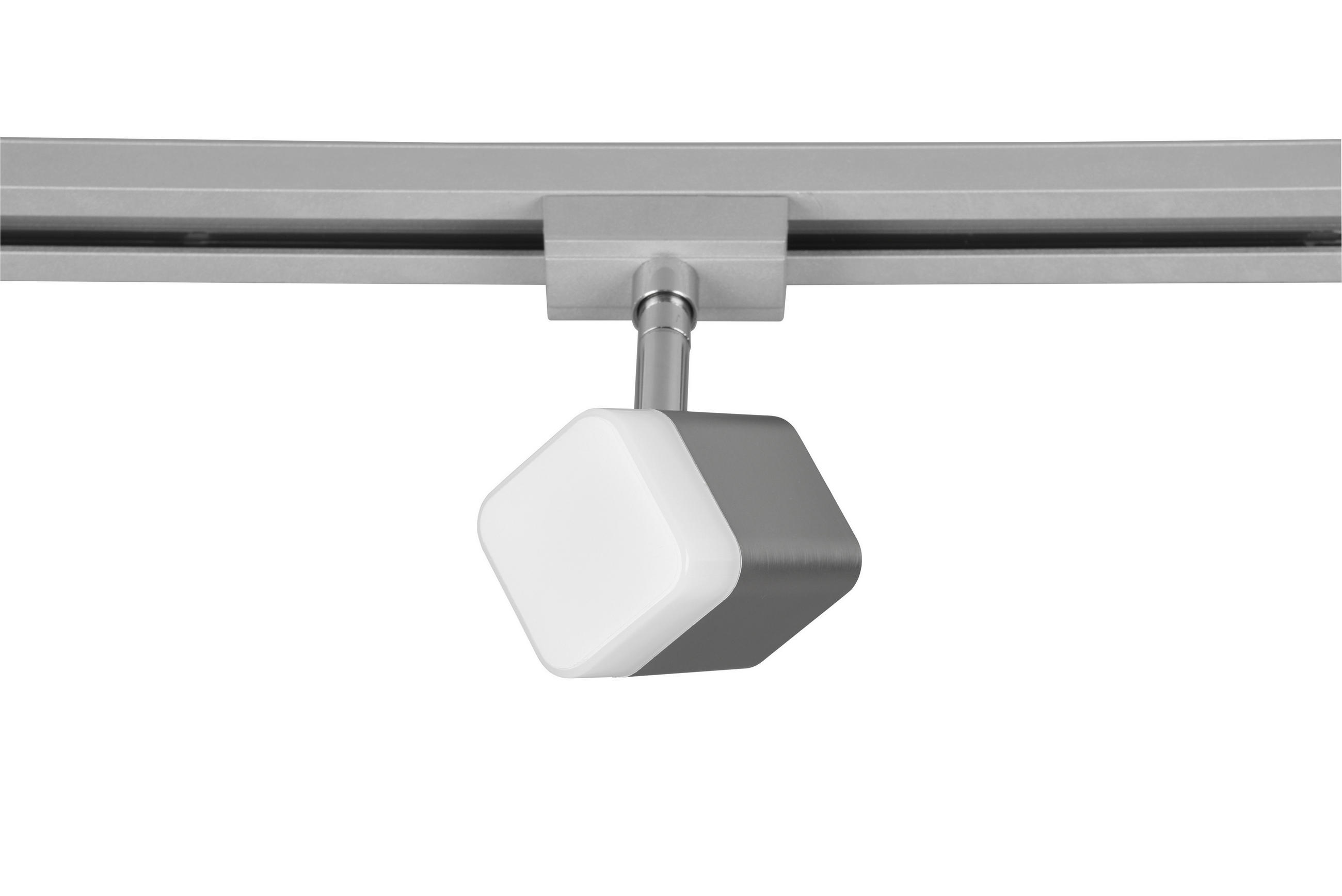 SCHIENENSYSTEM-STRAHLER - Nickelfarben, Basics, Metall (5,0/14,0/8,5cm) - Trio Leuchten