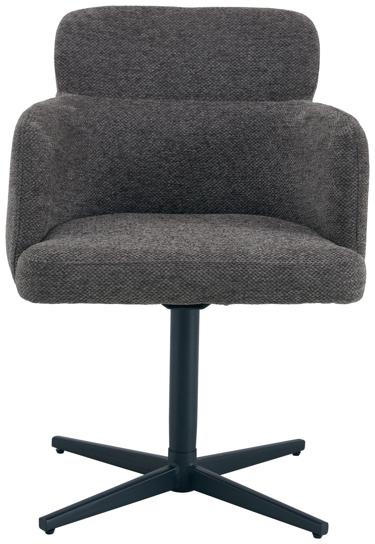 ARMLEHNSTUHL  in Eisen Webstoff  - Anthrazit/Schwarz, KONVENTIONELL, Holz/Textil (58,5/85/63cm) - Livetastic