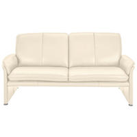 2-SITZER-SOFA Beige Echtleder  - Chromfarben/Beige, KONVENTIONELL, Leder/Metall (158/90/86cm) - Celina Home