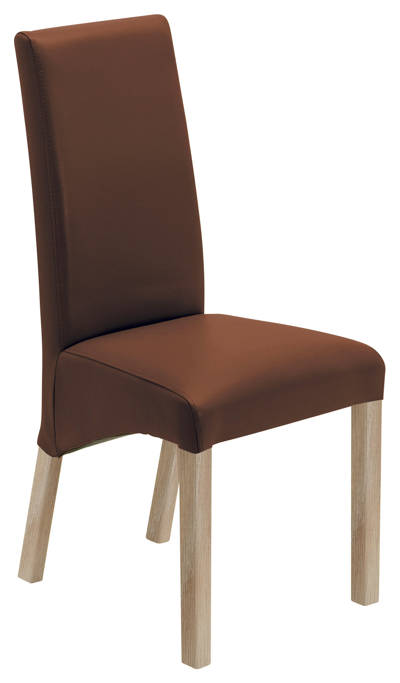 STUHL  in Lederlook Textil  - Kastanienfarben/Sonoma Eiche, KONVENTIONELL, Holz/Textil (47/102/57cm) - Carryhome