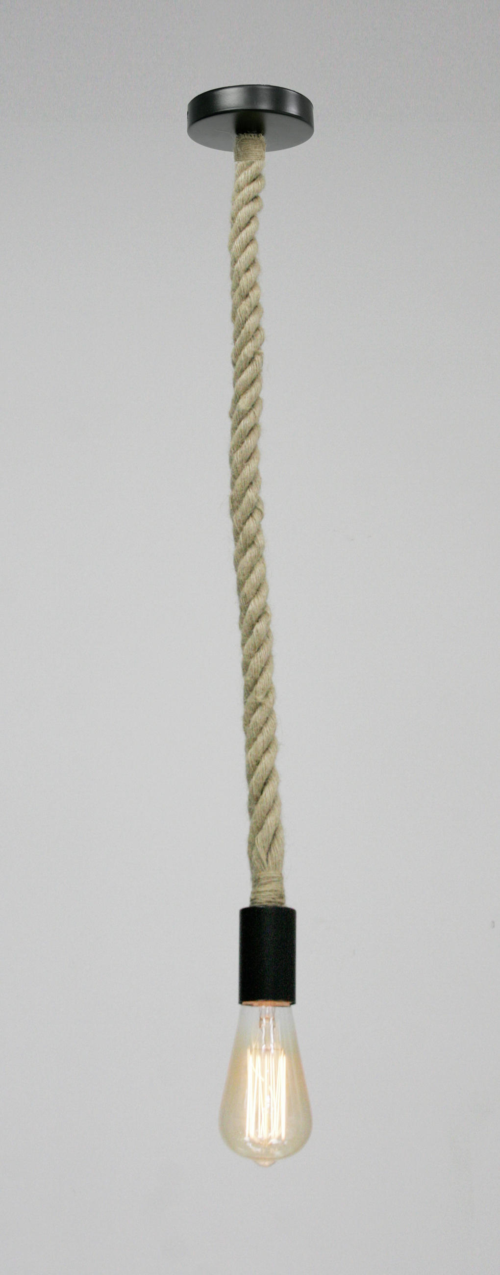 ZÁVĚSNÉ SVÍTIDLO, 10/166 cm  - černá/hnědá, Trend, kov/přírodní materiály (10/166cm)