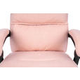 CHEFSESSEL  in Teddystoff Rosa  - Schwarz/Rosa, Design, Kunststoff/Textil (64,5/112/120/65cm) - Carryhome