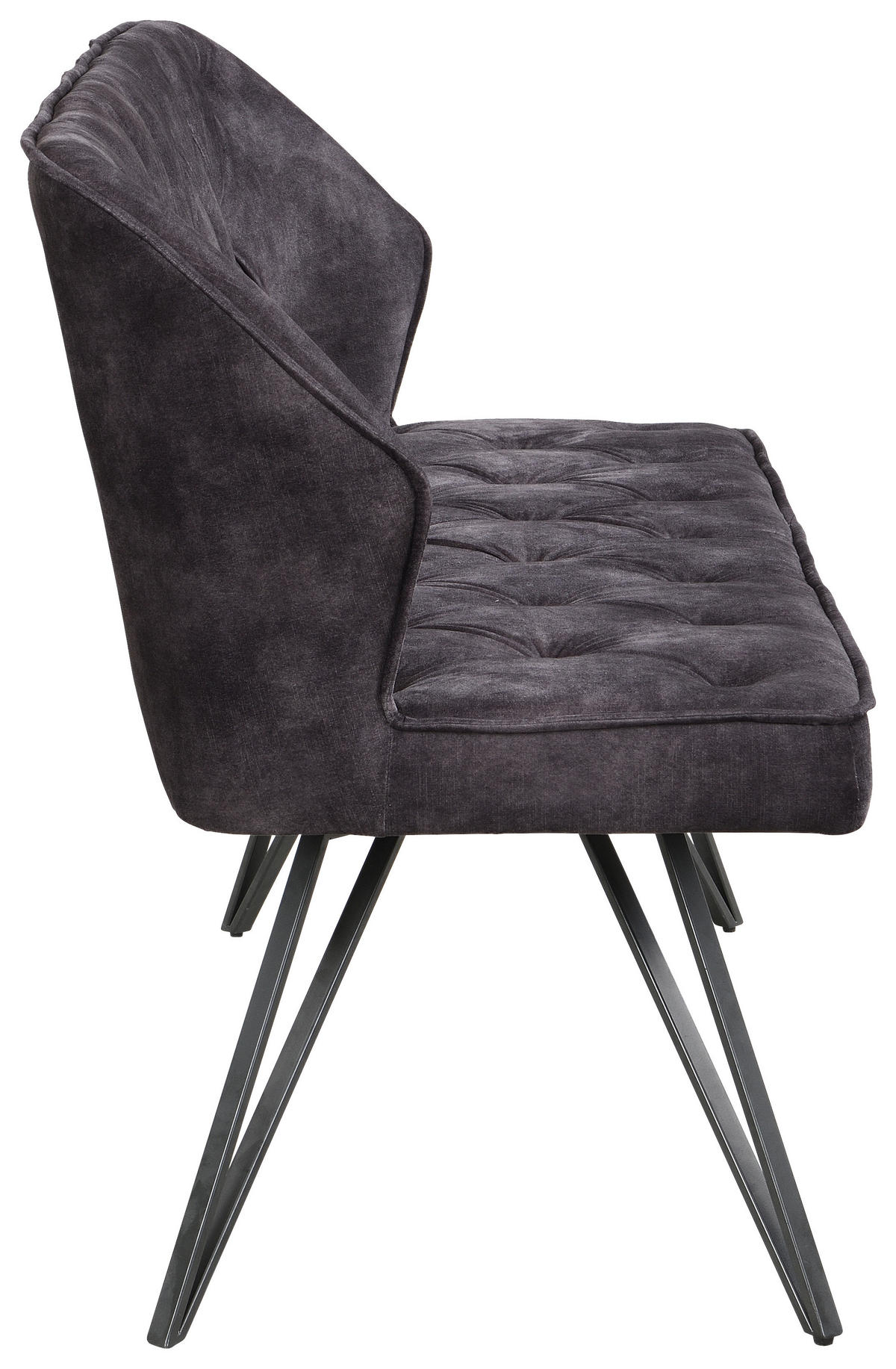 SITTBÄNK i metall, textil antracit, svart  - svart/antracit, Design, metall/textil (157/85/59cm) - Carryhome