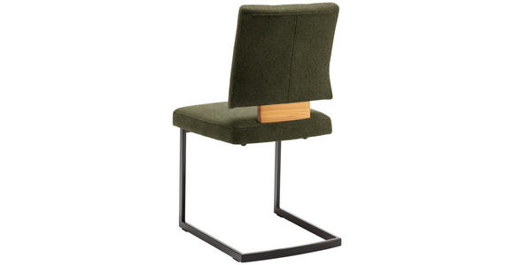 SCHWINGSTUHL  in Stahl Mikrofaser  - Eichefarben/Schwarz, Design, Holz/Textil (50/88/60cm) - Venda