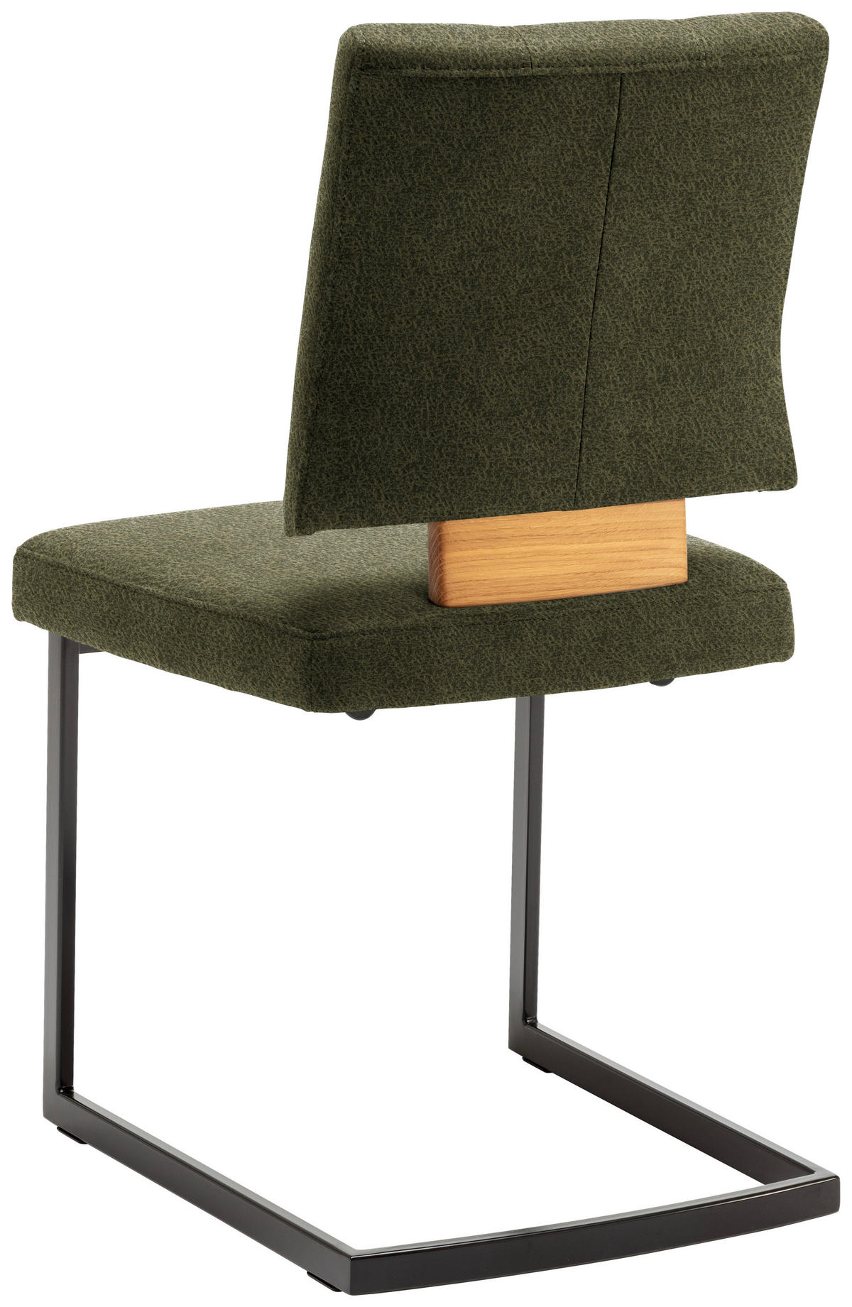 SCHWINGSTUHL  in Stahl Mikrofaser  - Eichefarben/Schwarz, Design, Holz/Textil (50/88/60cm) - Venda