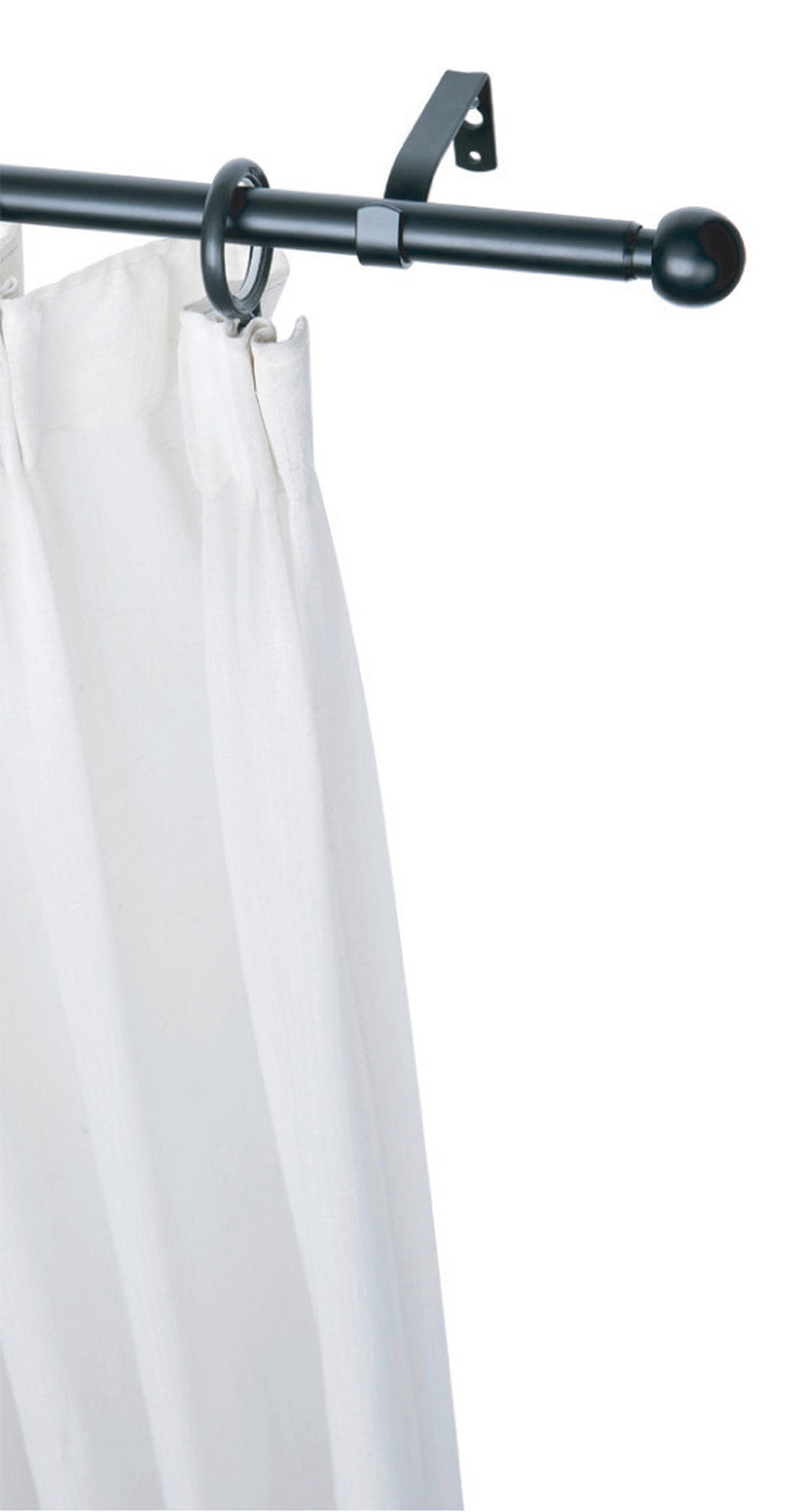 GARNIŠNA SET crna, metal - crna, Osnovno, metal (200-360cm)