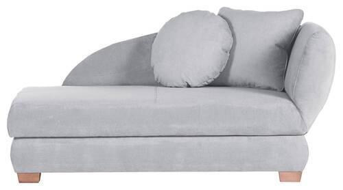 RÉCAMIERE Hellblau Mikrofaser  - Eichefarben/Hellblau, LIFESTYLE, Holz/Textil (176/85/88cm) - Xora