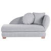 RÉCAMIERE Hellblau Mikrofaser  - Eichefarben/Hellblau, LIFESTYLE, Holz/Textil (176/85/88cm) - Xora