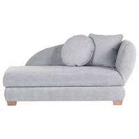 RÉCAMIERE Hellblau Mikrofaser  - Eichefarben/Hellblau, LIFESTYLE, Holz/Textil (176/85/88cm) - Xora