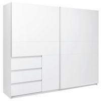 SCHIEBETÜRENSCHRANK 250/205/61,5 cm 2-türig Weiß  - Weiß, MODERN, Holzwerkstoff/Metall (250/205/61,5cm) - MID.YOU