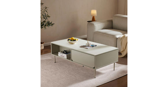 COUCHTISCH in Metall, Holzwerkstoff 120/60/40 cm  - Seidengrau, Design, Holzwerkstoff/Metall (120/60/40cm) - Xora