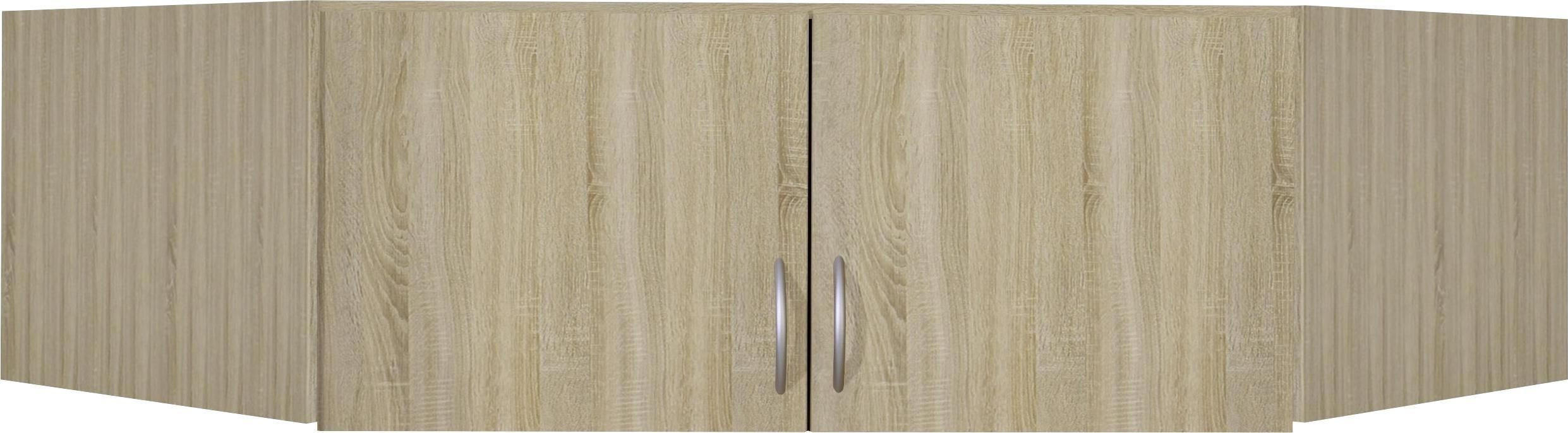 AUFSATZSCHRANK 117/39/52,2 cm   - Eichefarben/Alufarben, Konventionell, Holzwerkstoff/Kunststoff (117/39/52,2cm) - Boxxx